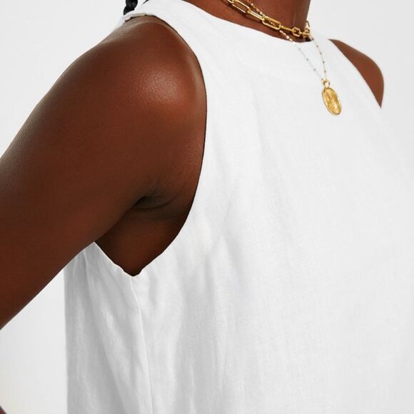 White Linen Pauline Dress - Picture 6 of 6